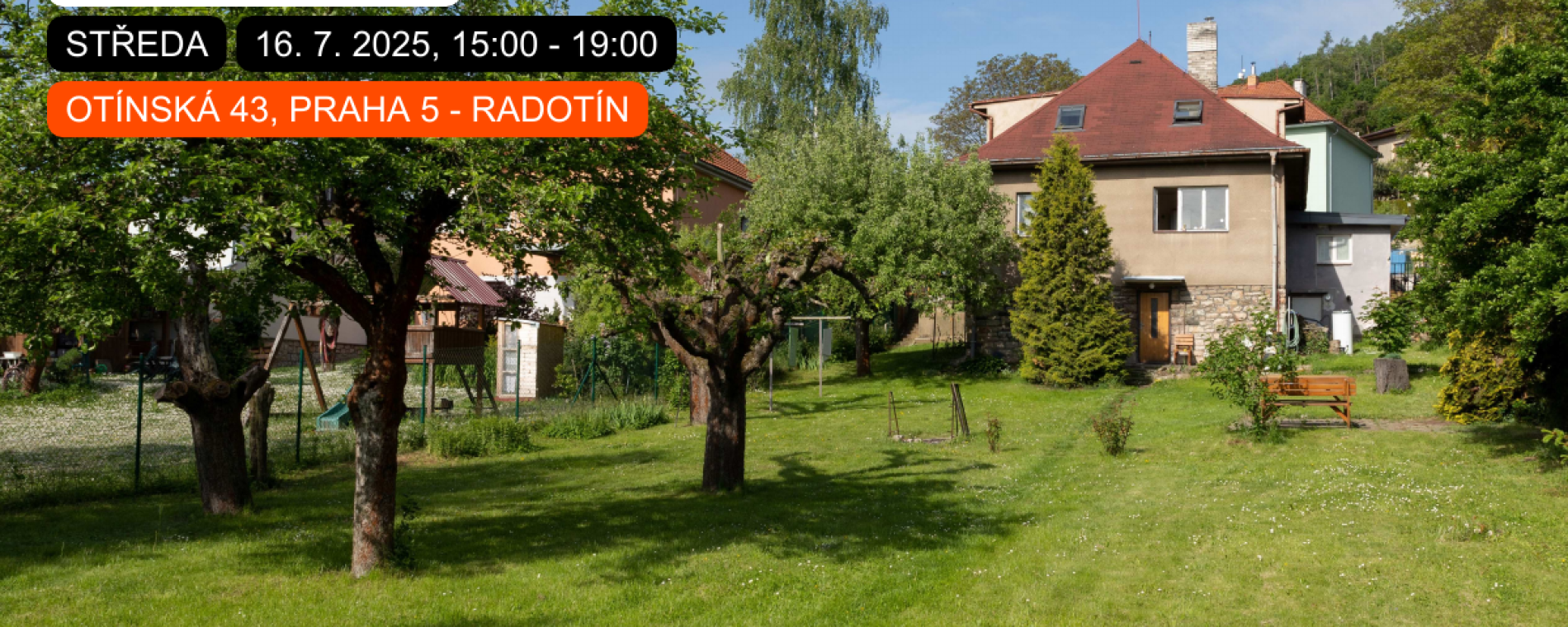 zahradní slavnost azylového domu v Radotíně
